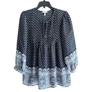 Joie 100% Silk Boho Blouse – Size S
